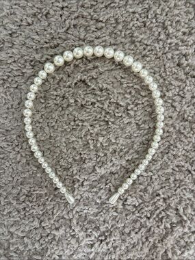 Classic Pearl Beaded Headband - Ivory